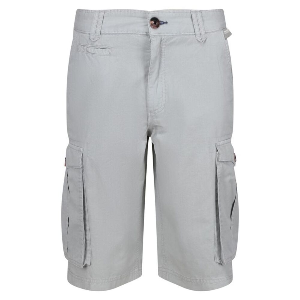 Regatta Mens Shorebay Vintage Cargo Shorts / Silver Grey